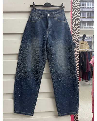 Jeans Momfit Strass – brillo casual con actitud