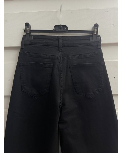 JEANS CRUCE WIDE LEG NEGRO