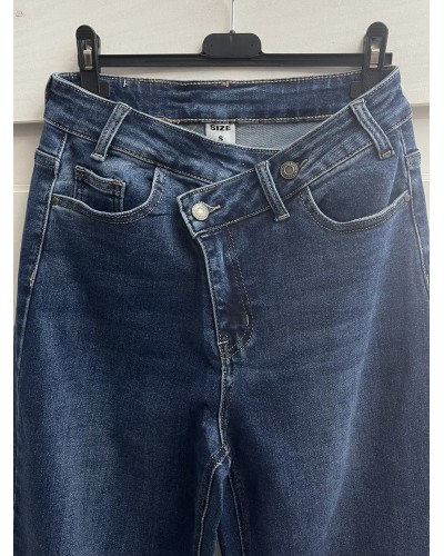 Jeans Cruce Wide Leg Vaquero – Estilo Cómodo & Moderno