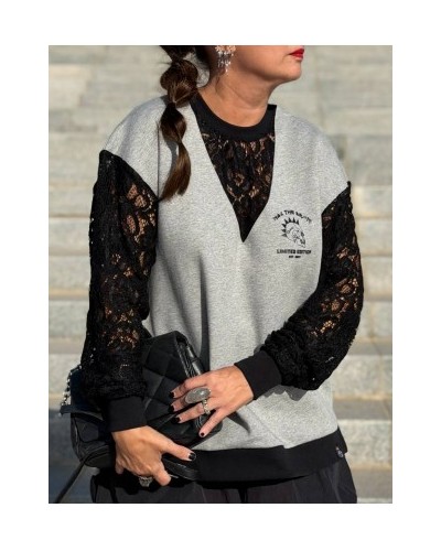 SUDADERA OVER LACE REBEL NOC THE BRAND