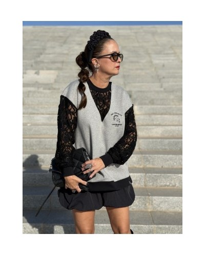 SUDADERA OVER LACE REBEL NOC THE BRAND