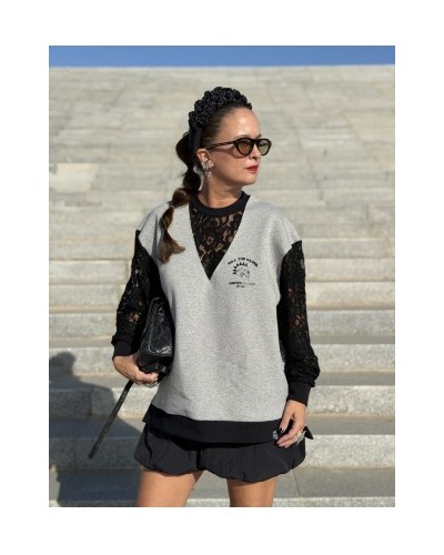 SUDADERA OVER LACE REBEL NOC THE BRAND