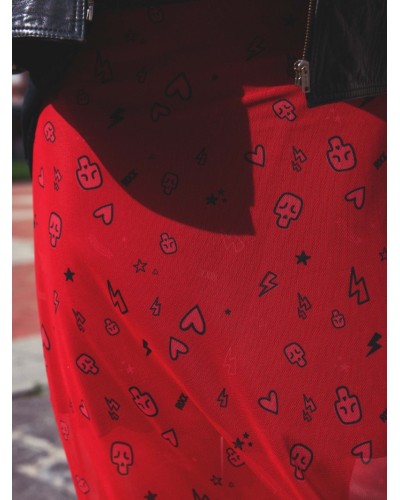 FALDA TUL "SARA" ROJA AIRE RETRO FALDA TUL "SARA" ROJA AIRE RETRO