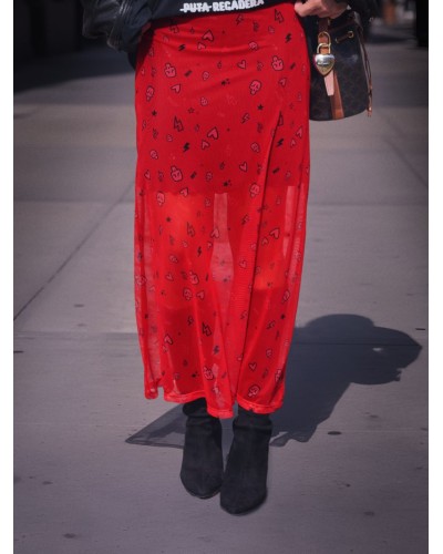 FALDA TUL "SARA" ROJA AIRE RETRO FALDA TUL "SARA" ROJA AIRE RETRO