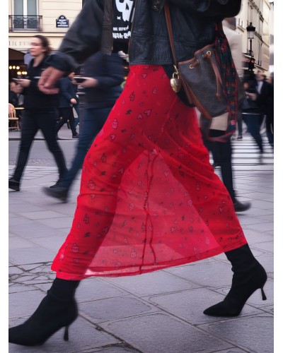 FALDA TUL "SARA" ROJA AIRE RETRO FALDA TUL "SARA" ROJA AIRE RETRO
