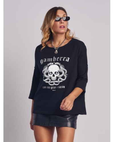 JERSEY "GAMBERRA" NEGRO AIRE RETRO JERSEY "GAMBERRA" NEGRO AIRE RETRO