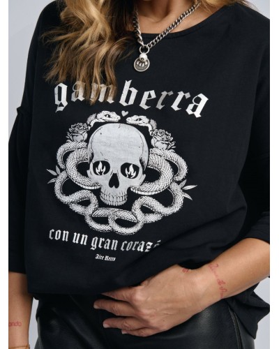 JERSEY "GAMBERRA" NEGRO AIRE RETRO JERSEY "GAMBERRA" NEGRO AIRE RETRO