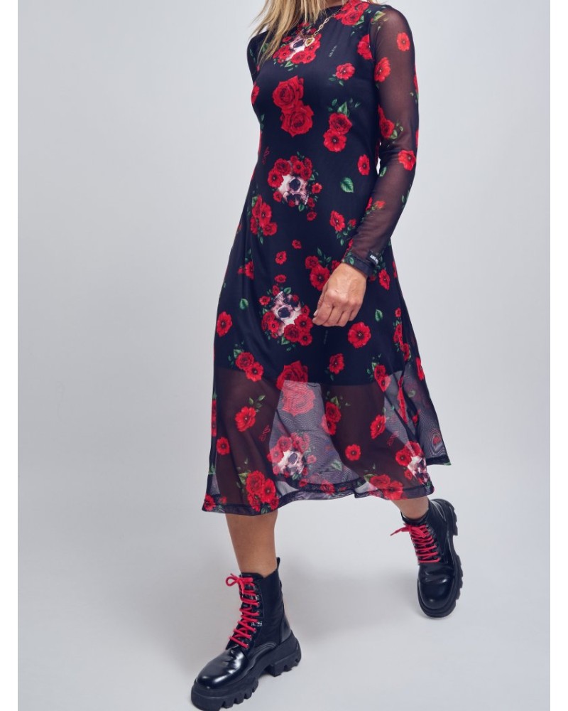 vestido tul aire retro skull vestido tul aire retro skull