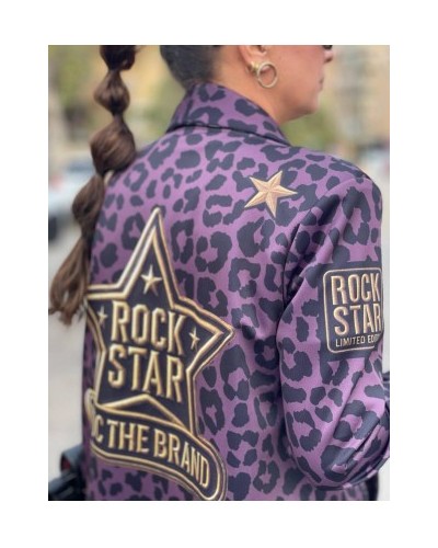 Blazer “Insignia” – Leopardo berenjena + efecto militar · Noc The Brand Blazer “Insignia” – Leopardo berenjena + efecto militar · Noc The Brand