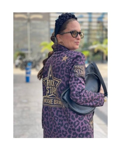 Blazer “Insignia” – Leopardo berenjena + efecto militar · Noc The Brand Blazer “Insignia” – Leopardo berenjena + efecto militar · Noc The Brand