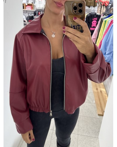 Bomber polipiel granate| Estilo urbano con actitud