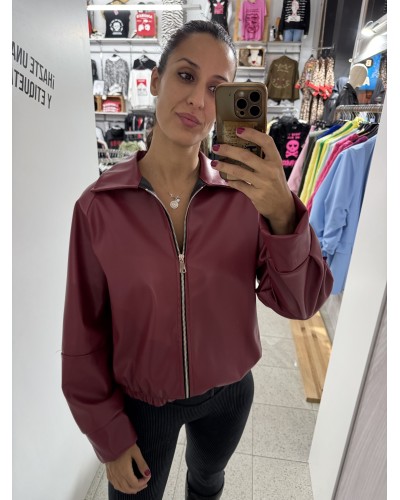 Bomber polipiel granate| Estilo urbano con actitud