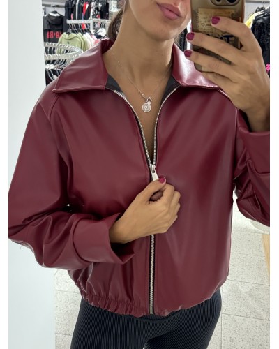 Bomber polipiel granate| Estilo urbano con actitud