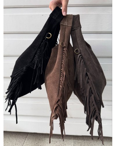 Bolso de Flecos de Piel – Elegante, Boho y Versátil