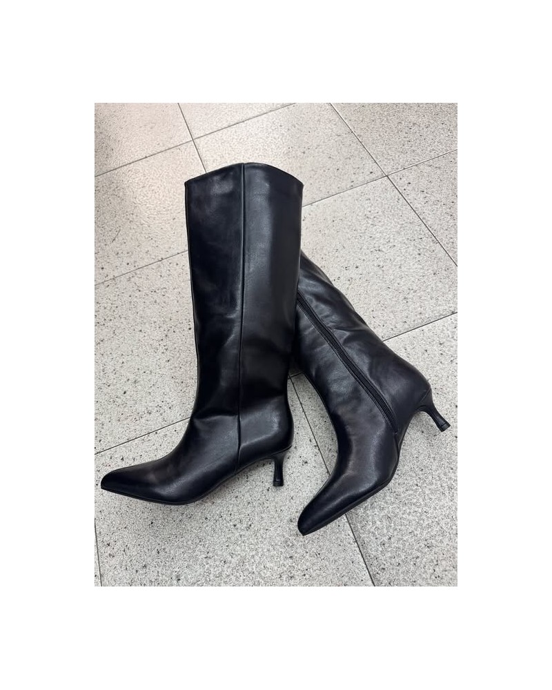 Bota tacón negra