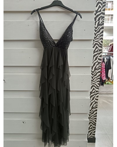 Vestido largo animal print en tono flúor largo para que tu estilo hable por ti