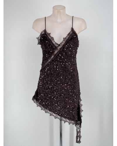 VESTIDO LENCERO ASIMÉTRICO FIESTA