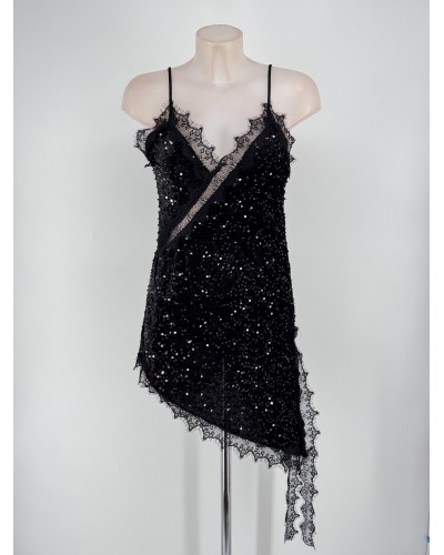 VESTIDO LENCERO ASIMÉTRICO FIESTA