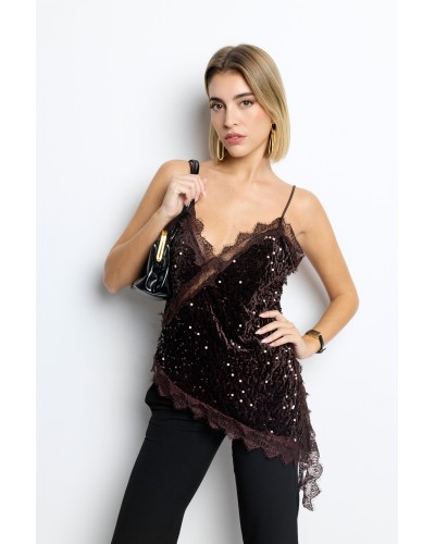 TOP LENCERO LENTEJUELAS FIESTA