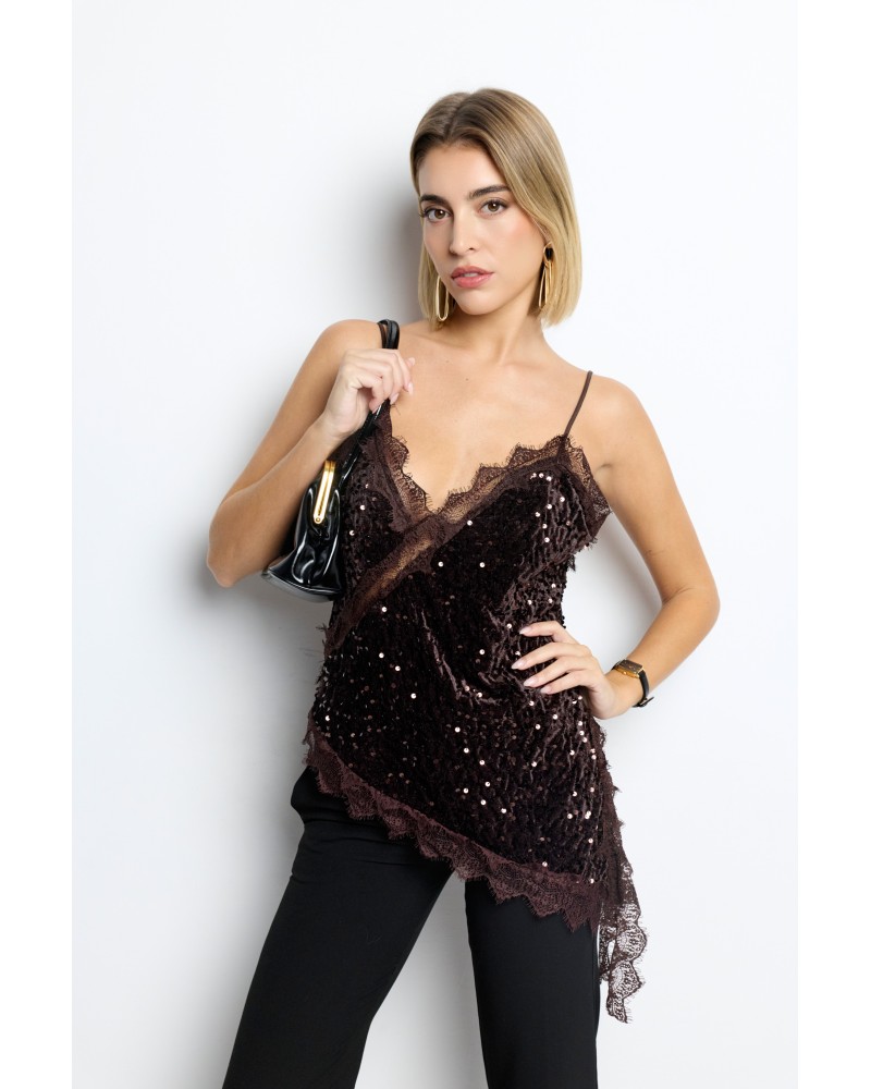 TOP LENCERO LENTEJUELAS FIESTA