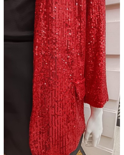 Blazer Pailleté Fiesta – Americana de lentejuelas roja ideal para celebrar