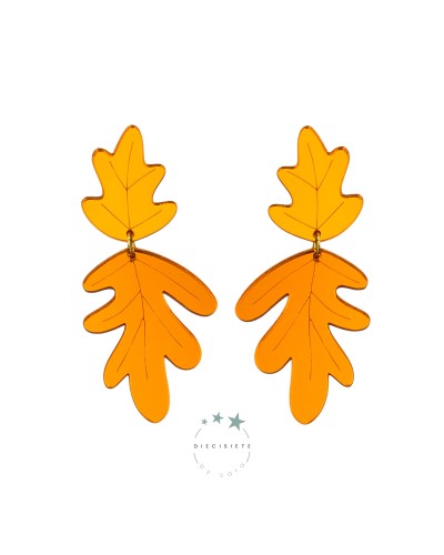 Pendientes Hojas de Otoño 17 by Sara | Joyería natural y moderna
