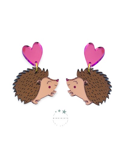 PENDIENTES ERIZOS SONROSADOS 17 BY SARA