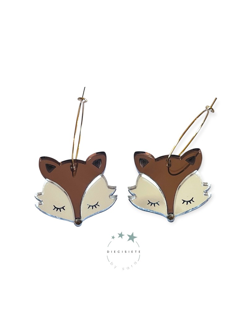 PENDIENTES ARO ZORRITO FOXI 17 BY SARA