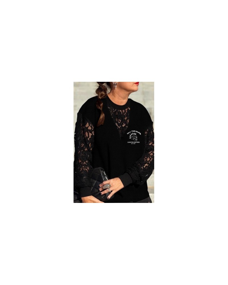 Sudadera Lace Rebel Negra | NOC The Brand – Estilo Urbano y Exclusivo