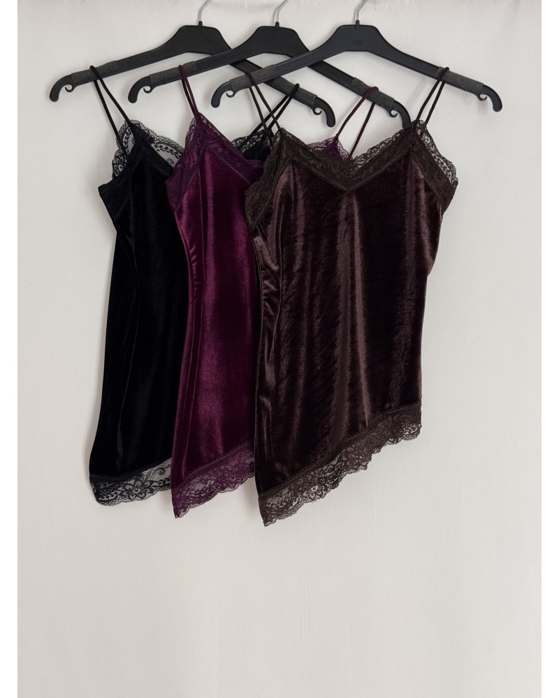 LENCERA ASIMÉTRICA TERCIOPELO