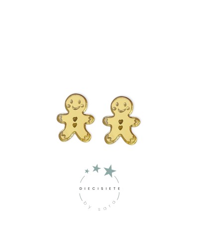 PENDIENTES MINI MUÑECO JENGIBRE 17 BY SARA