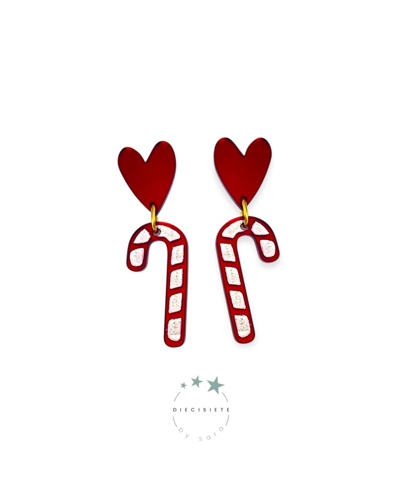 PENDIENTES BASTÓN DE CARAMELO 17 BY SARA