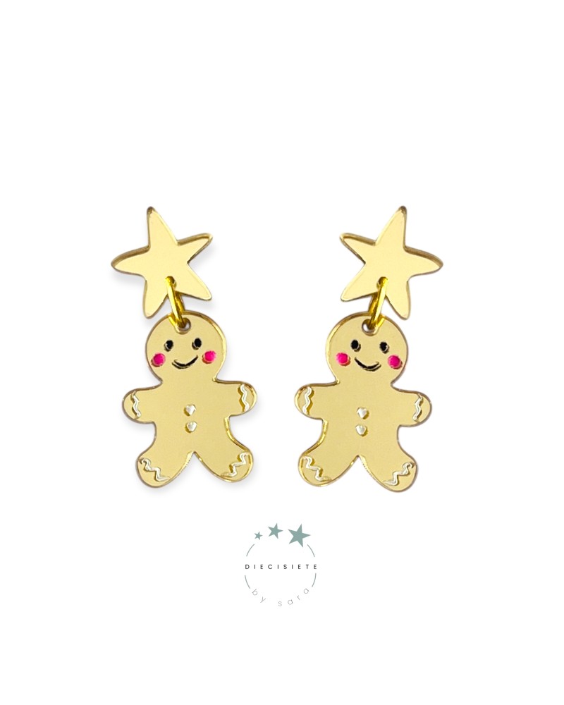 PENDIENTES GALLETITA DE JENGIBRE 17 BY SARA