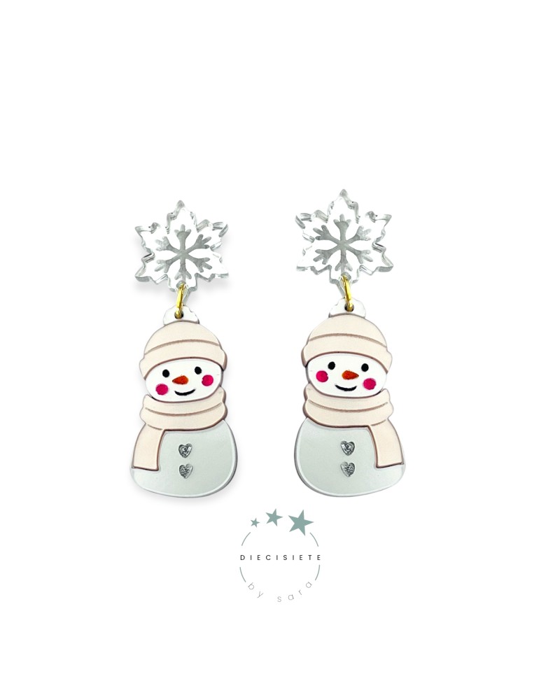 PENDEINTES MUÑECO DE NIEVE 17 BY SARA