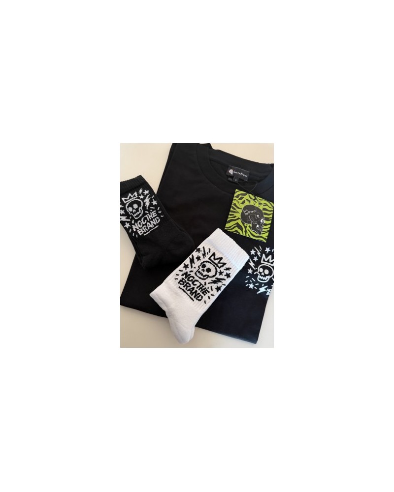 CALCETIN ROYAL SKULL BLANCO Y NEGRO