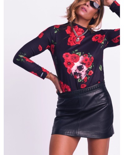 CAMISETA "ROSAS" NEGRA