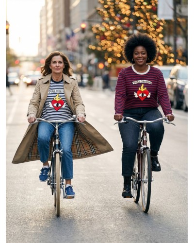 SUDADERA "PONLE CORAZÓN" AZUL/BLANCA