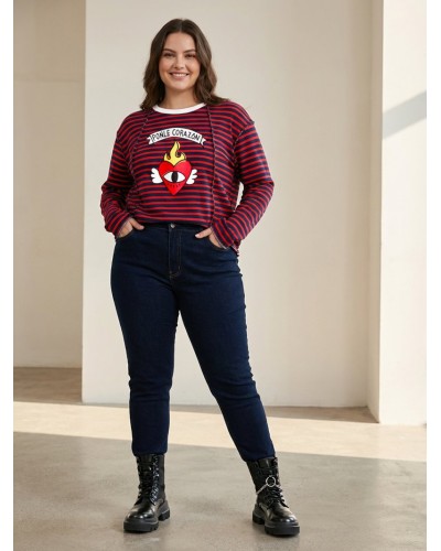 SUDADERA "PONLE CORAZÓN" AZUL/BLANCA