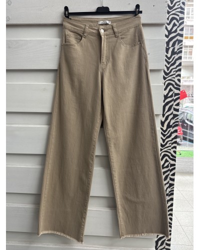 JEANS WIDE LEG BEIGE