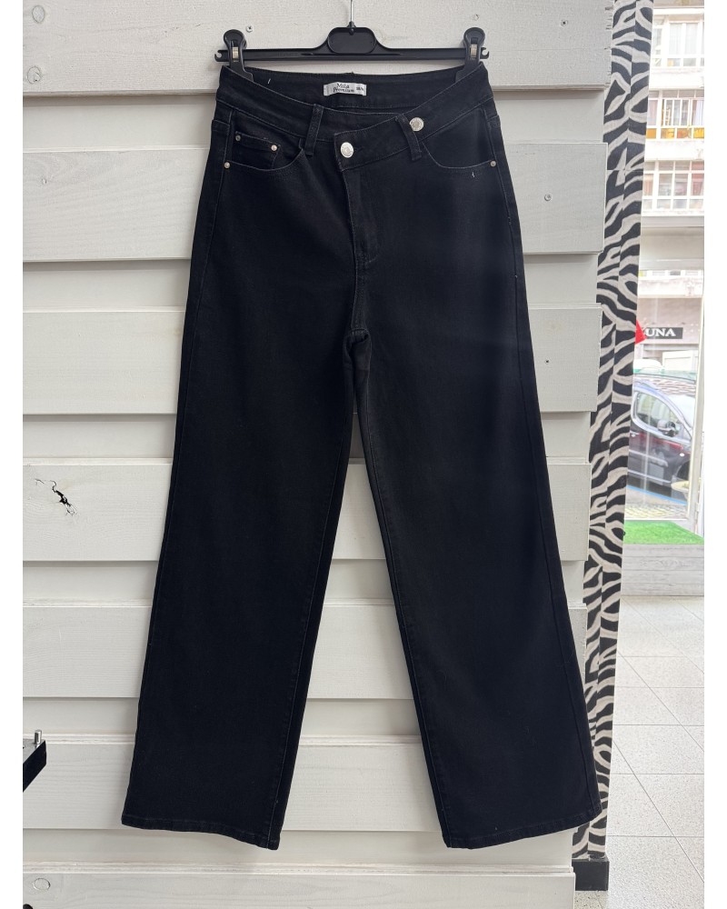 Jeans Negro Cintura Cruzada – Vaqueros Tiro Alto y Trendy | Pensando en Ti