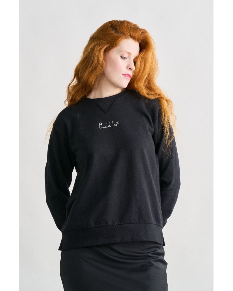 SUDADERA BÁSICA NEGRA ANABEL LEE