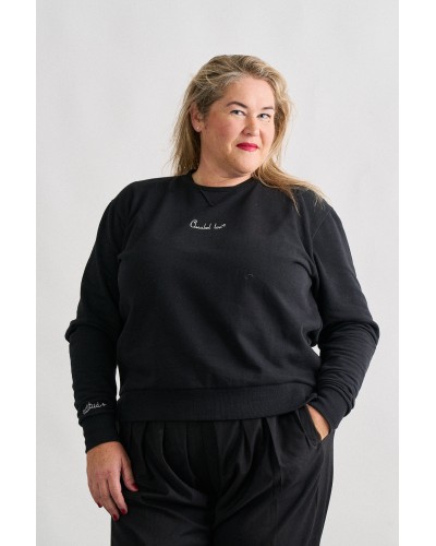 SUDADERA BÁSICA NEGRA ANABEL LEE