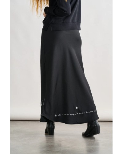 FALDA SATINADA NEGRA ANABEL LEE