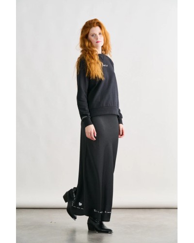 FALDA SATINADA NEGRA ANABEL LEE