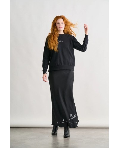 FALDA SATINADA NEGRA ANABEL LEE