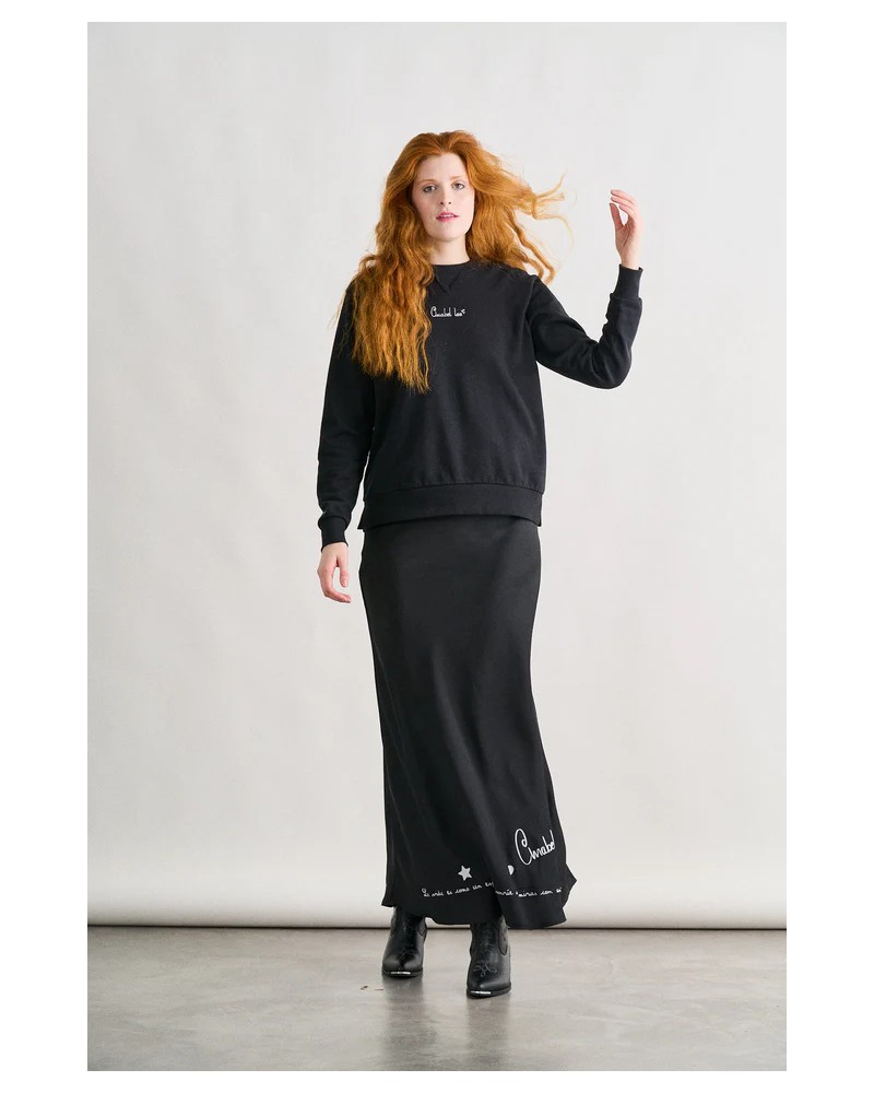 Falda Satinada Negra Anabel Lee – Elegante & Versátil | Pensando en ti shop