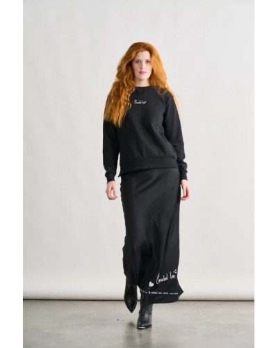 FALDA SATINADA NEGRA ANABEL LEE