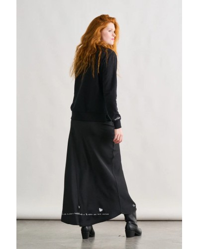 FALDA SATINADA NEGRA ANABEL LEE