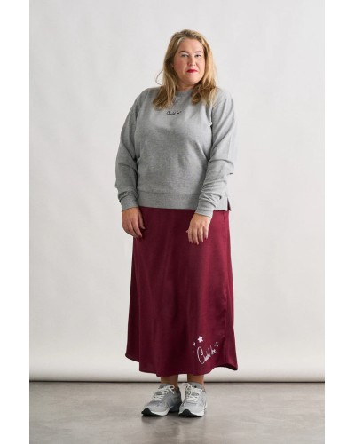 FALDA SATINADA BURGUNDY ANABEL LEE