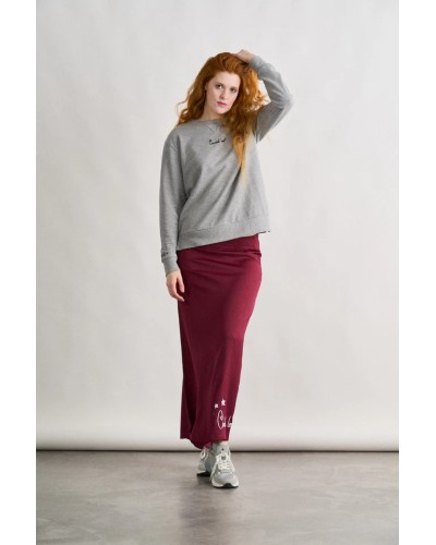 FALDA SATINADA BURGUNDY ANABEL LEE